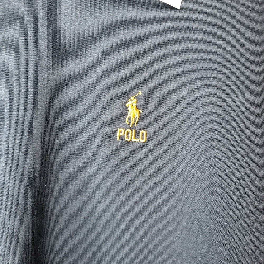Polo Ralph Lauren Sweatshirt Mens 6XB Blue Color-Block Yellow Pony NWT MSRP $138 - Picture 4 of 12